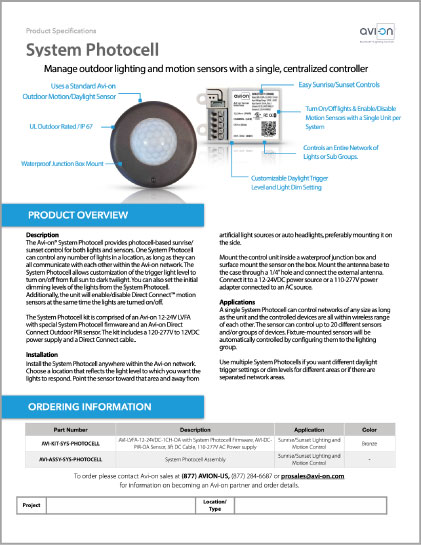 System Photocell